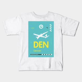 DEN Denver airport code Kids T-Shirt